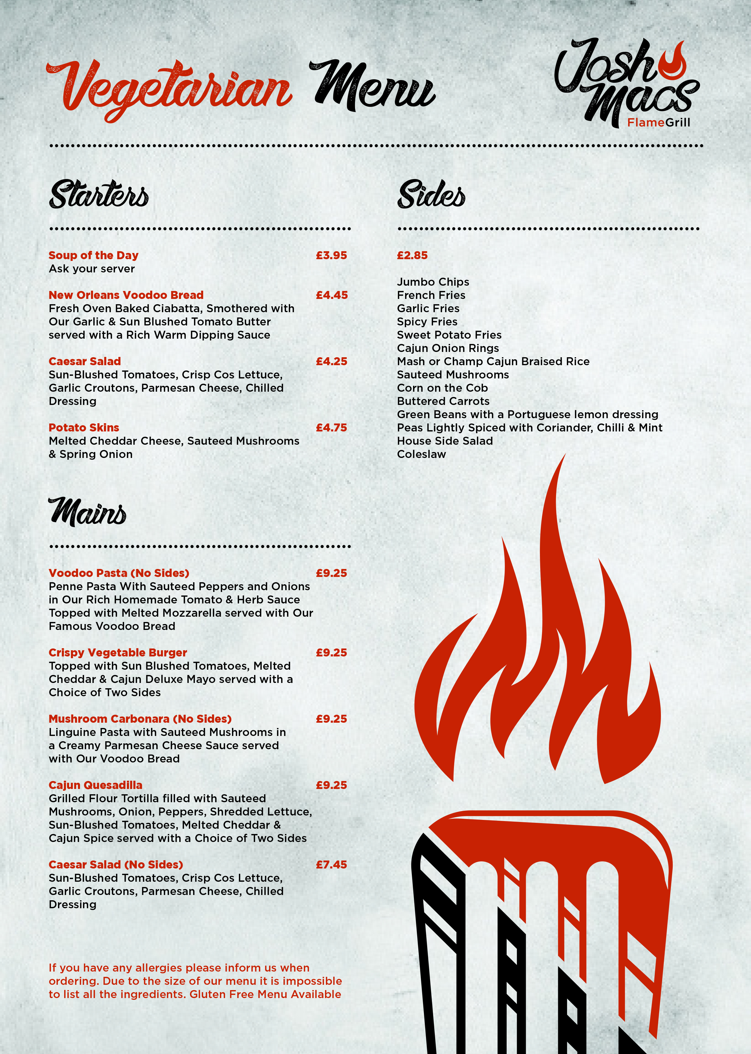 Vegetarian Menu Josh Macs vegetarian-menu-josh-macs